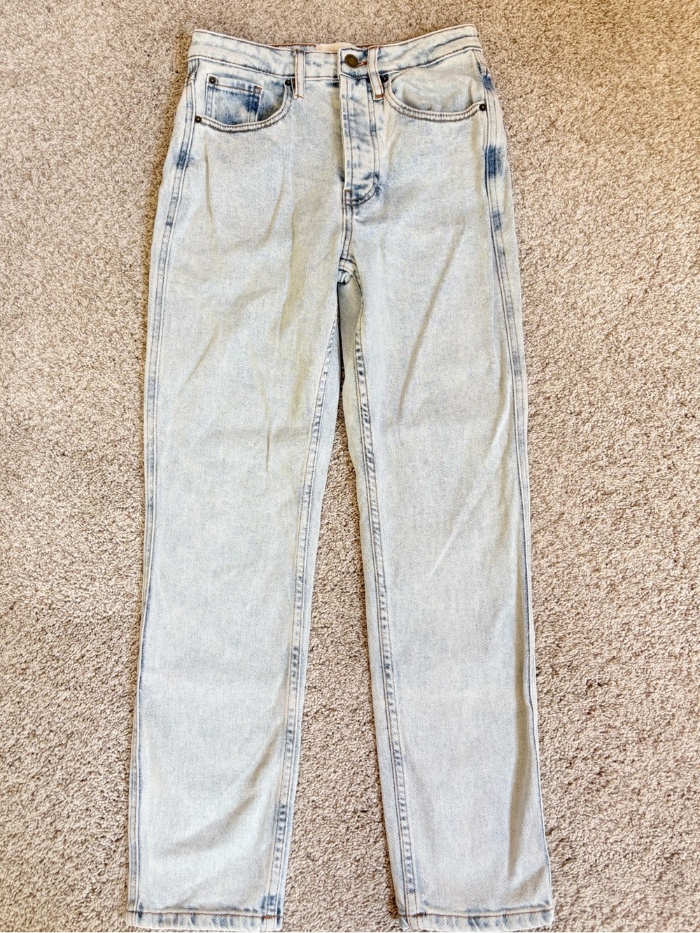 Sezane Denim Light Wash Straight Leg Jeans in US Size 26
